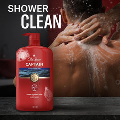 Old Spice Captain foam texture closeup demonstrating rich lathering benefit