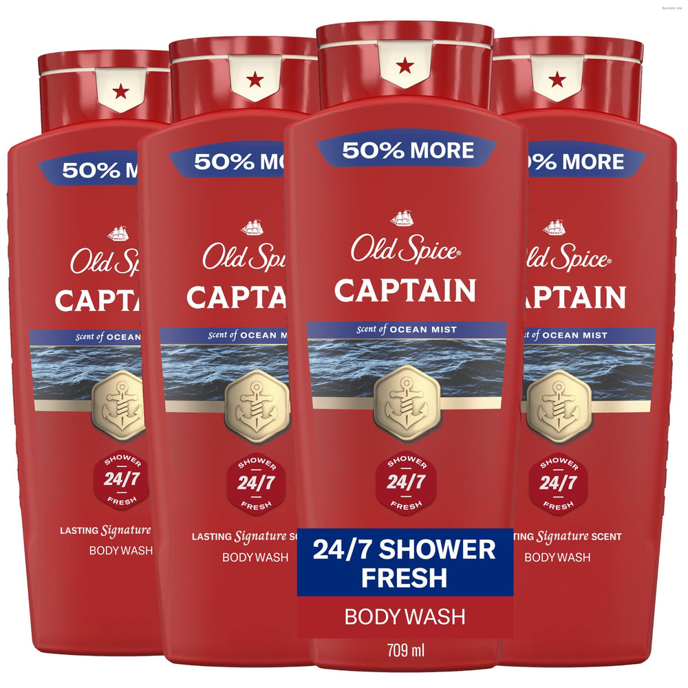 Old Spice Captain front packaging showing bold label and bergamot scent benefit