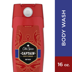 Old Spice Captain bottle held in hand showing 16 oz scale and longevity