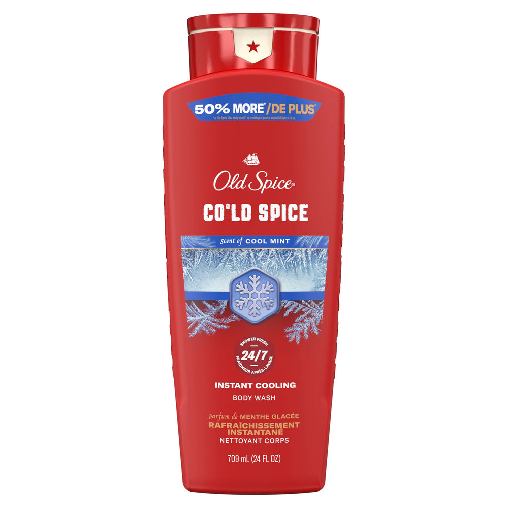 Old Spice Cold Spice + Cool Mint front packaging showing bold label and 24 oz size for easy recognition