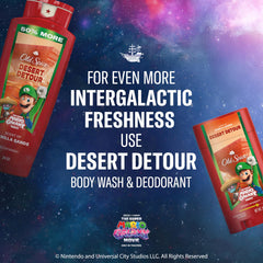 Old Spice Desert Detour special edition Super Mario Galaxy Movie branding
