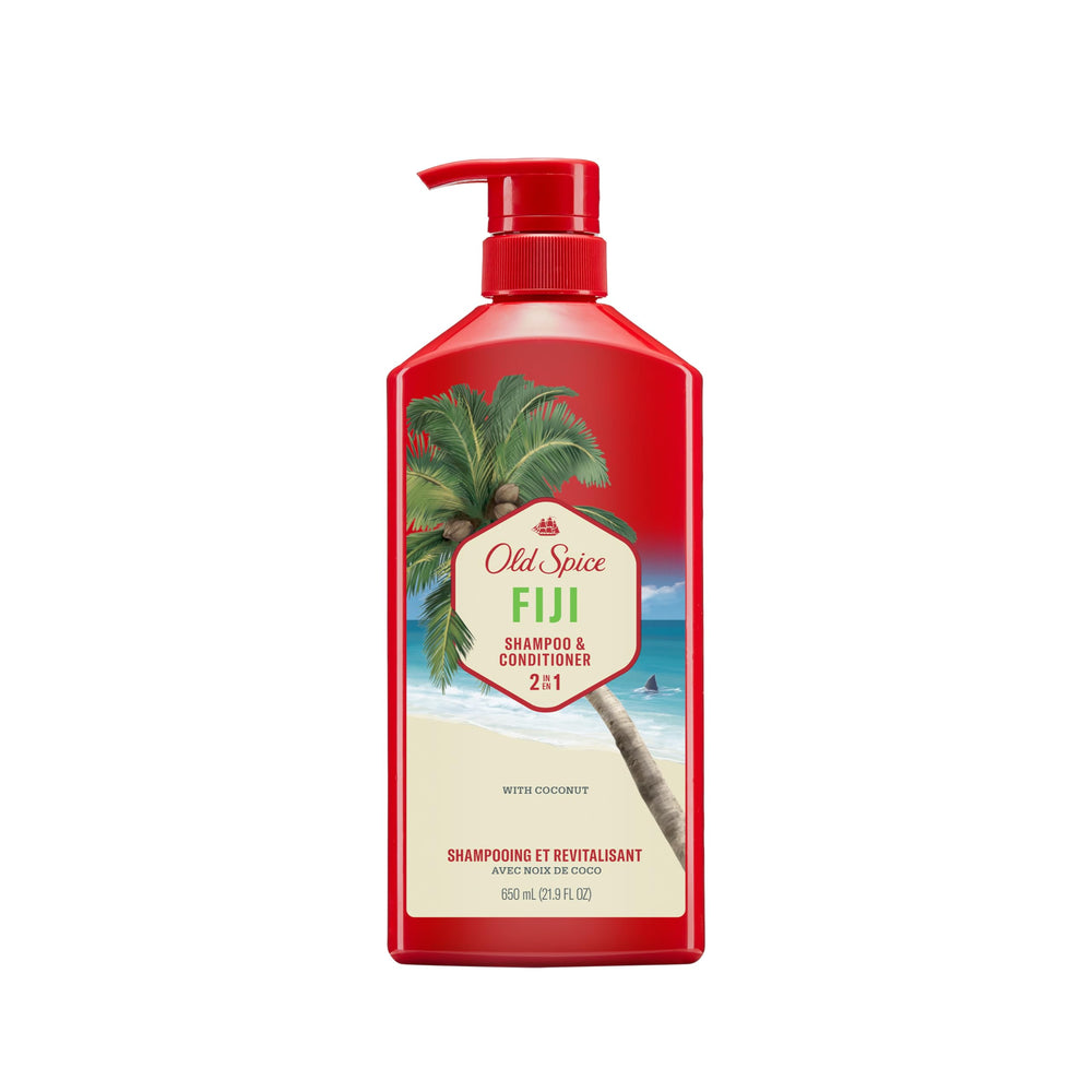 Old Spice Fiji after-wash styled hair showing fuller, manageable look