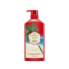Old Spice Fiji after-wash styled hair showing fuller, manageable look