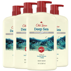 Old Spice front bottle showing Deep Cleanse label and bold ocean scent benefit