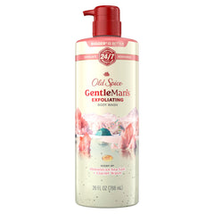 Old Spice GentleMan's front bottle showing label and scent benefits