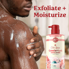 Old Spice GentleMan's creamy lather texture that moisturizes skin