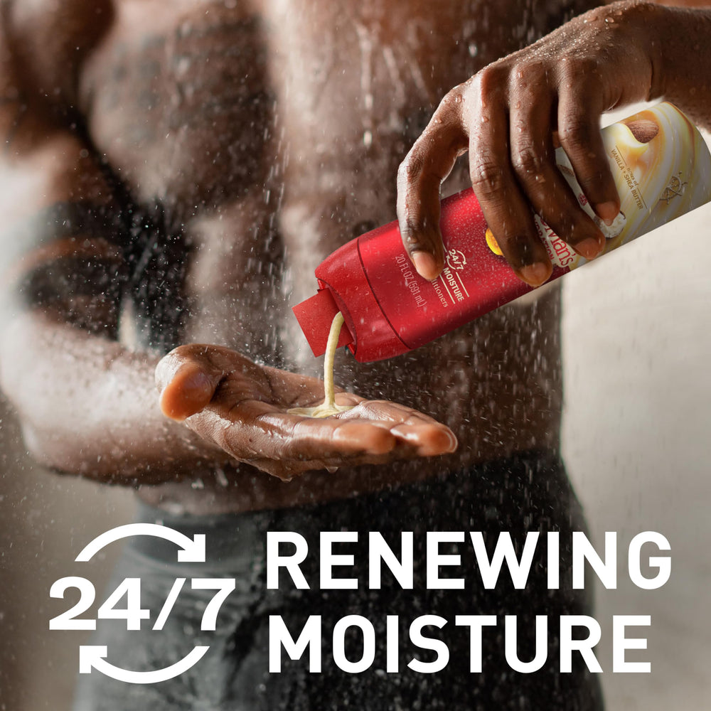 Old Spice creamy lather texture demonstrating soft skin hydration