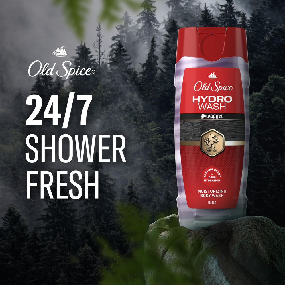 Old Spice Hydro Wash creamy lather close-up illustrating deep hydration benefit