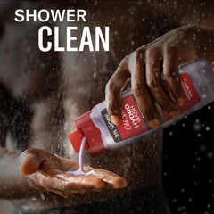 Old Spice Hydro Wash pictured with Red Collection products for scent layering benefit
