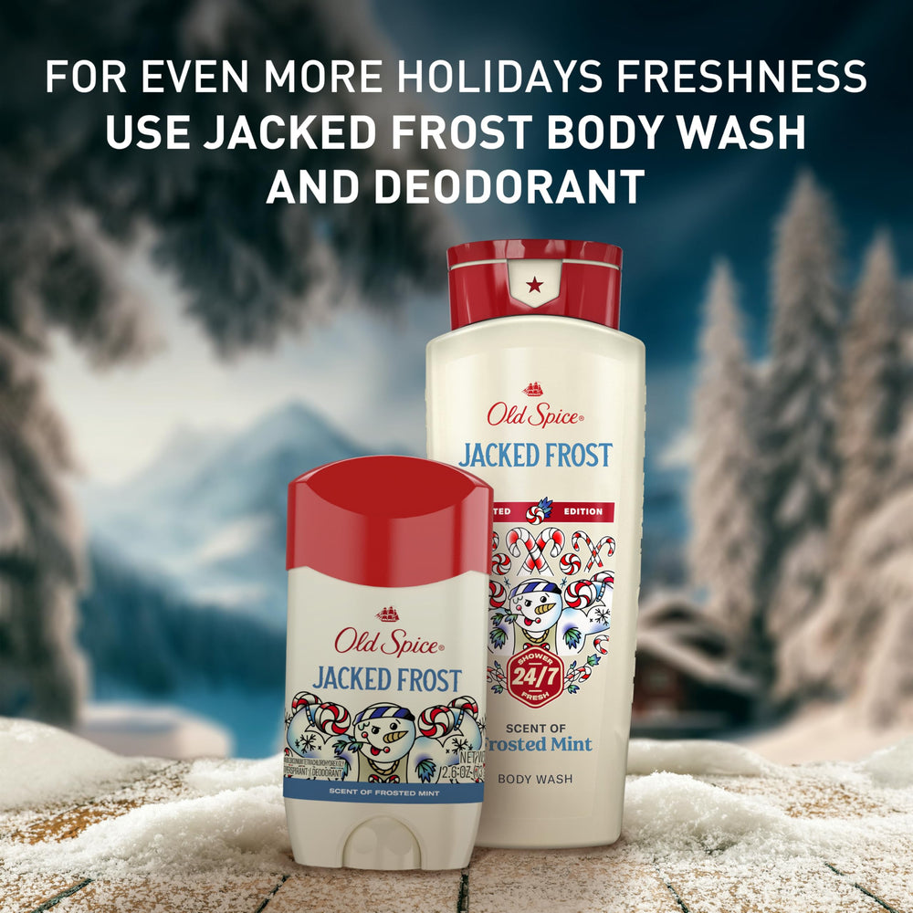 Old Spice Jacked Frost shown with other Holidude scents for seasonal variety benefit