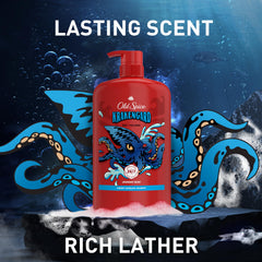 Old Spice Krakengard on shower shelf lifestyle scene for daily convenience
