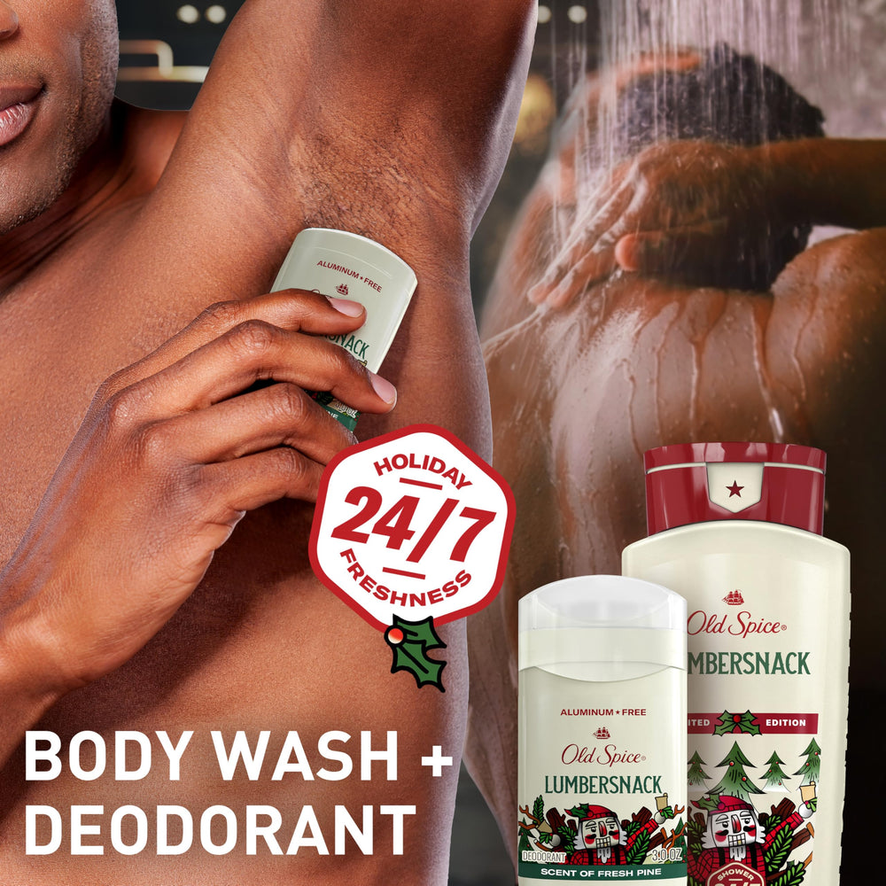Old Spice LumberSnack creamy lather texture delivering a rich clean