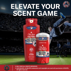 Old Spice lather on hand showing rich foam, brand ensures complete cleanse benefit