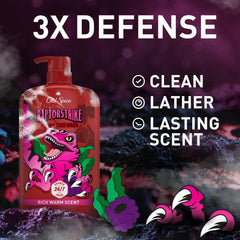 Old Spice bottle pump action dispensing gel for quick easy use