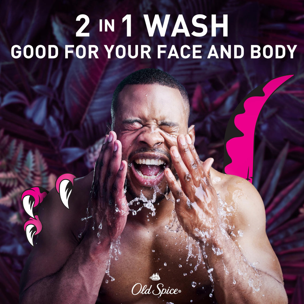 Old Spice rich lather on hand demonstrating deep cleansing benefit