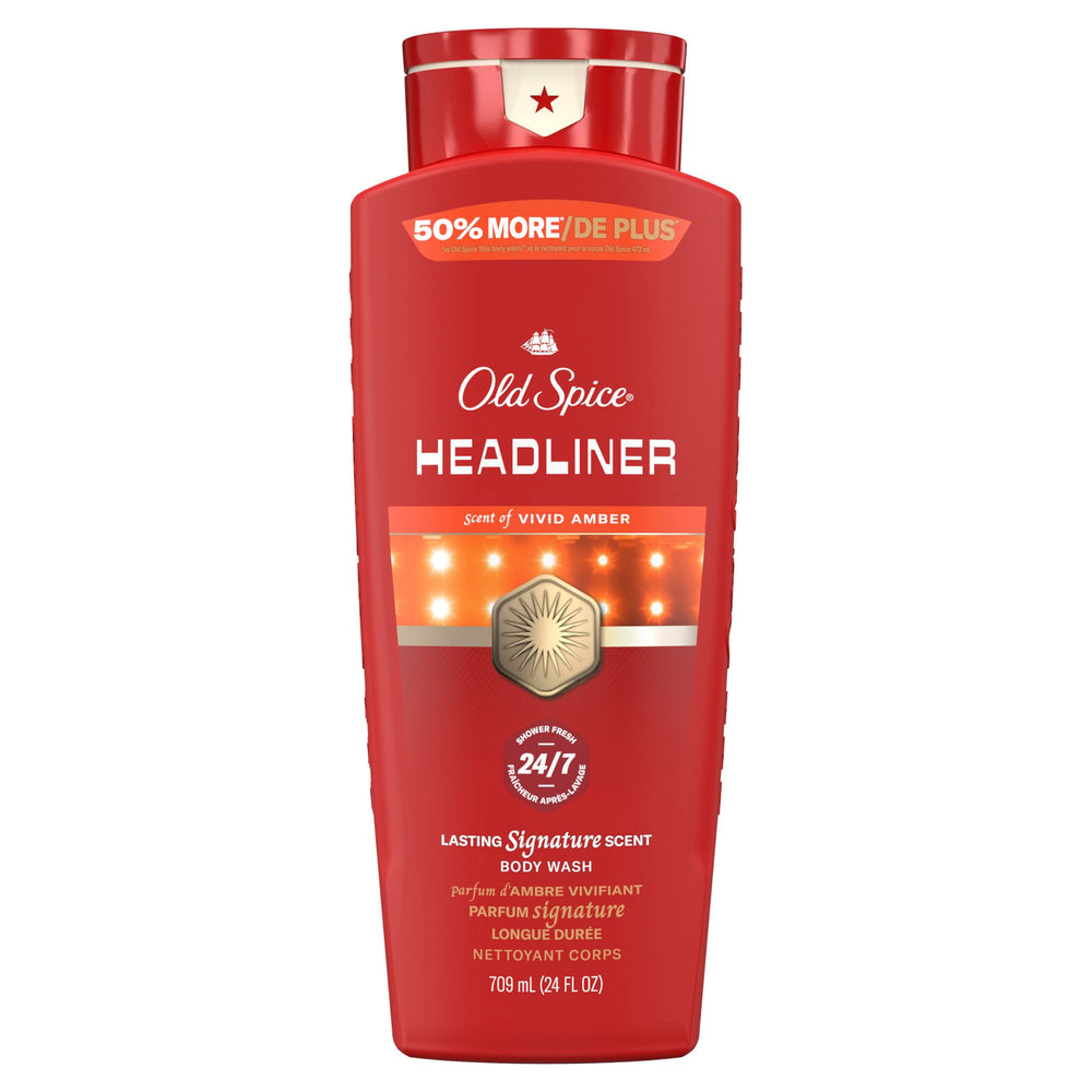 Old Spice front bottle showing Red Collection label and 24 oz size for lasting scent