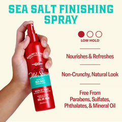 Old Spice product held in hand illustrating size and easy portability
