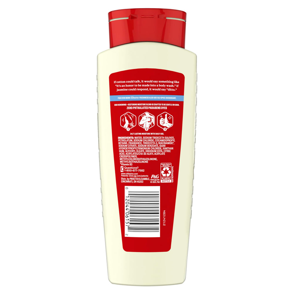 Old Spice ingredients focus with Vitamin B3 spotlighted for skin comfort