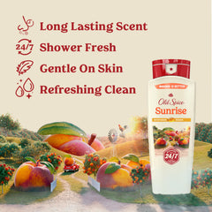 Old Spice pump angle ready to dispense wash for easy showers