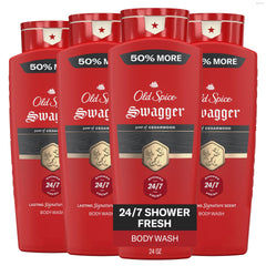 Old Spice Swagger front packaging showing bottle and scent benefits