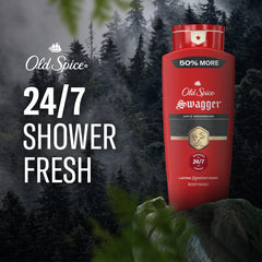 Old Spice Swagger pump and cap close-up for easy dispensing benefit
