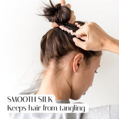OLESILK internal elastic detail inside scrunchie, durable secure hold benefit