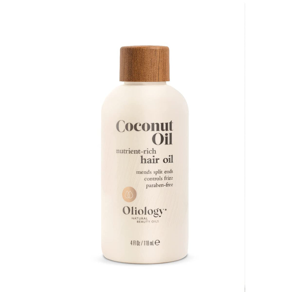 Oliology oil on a bathroom vanity as part of a daily hair routine