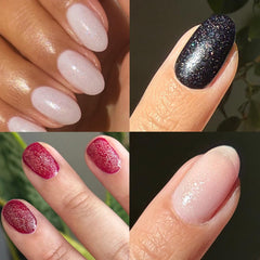 Olive & June nail close-up highlighting plump gel-like texture and gloss