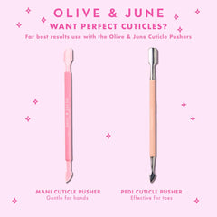 Olive & June before and after nails showing smoother cuticles benefit