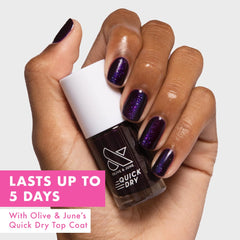 Olive & June wide fan brush detail for even, streak-free polish application
