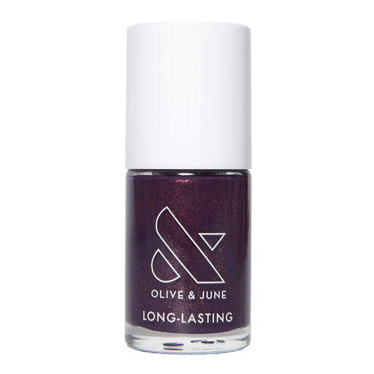 Olive & June front bottle on white shows product branding and premium polish