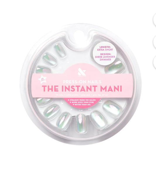 olive & june front packaging showing instant mani kit and eco benefits