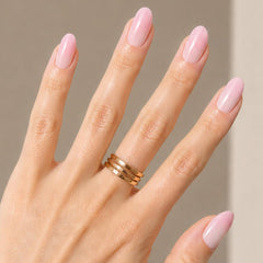 Olive & June front packaging showing Rose Gradient Shimmer and kit contents benefit: easy at-home salon look