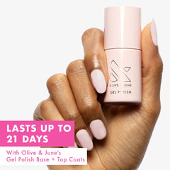 Olive & June brush stroke of GH Baby Pink showing smooth even coverage