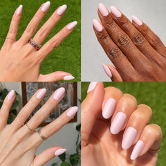 Olive & June glue and press-on detail showing strong, non-toxic bond for long wear