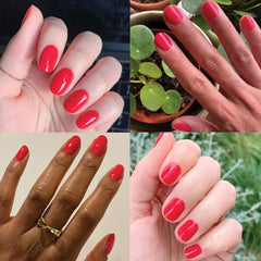 Olive & June close-up of polish surface highlighting glossy, gel-like shine and depth