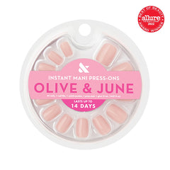 Olive & June 42 press-on nails arranged to show inclusive sizing and fit