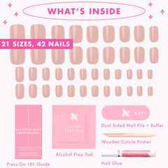 Olive & June sizing layout comparing 21 sizes for personalized fit