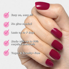 olive & june press-on nails on hand for size and scale reference benefit