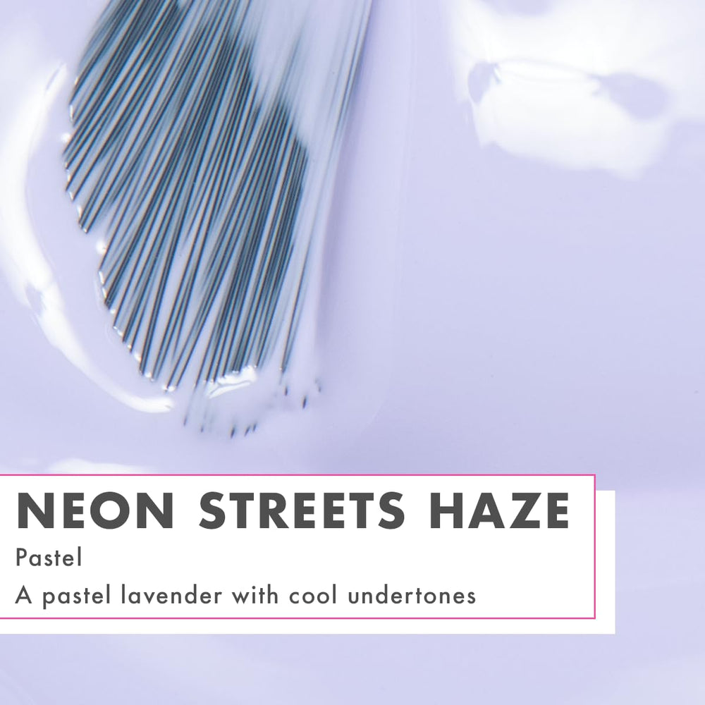 Olive & June swatch wheel with Neon Streets Haze showing true shade benefit