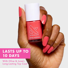 Olive & June wide fan brush detail delivering even coverage and quicker application