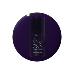 Olive & June front bottle view showing Plum Purple SD color and clean formula benefits