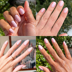 Olive & June polish on nails close-up showing glossy gel-like finish and chip resistance