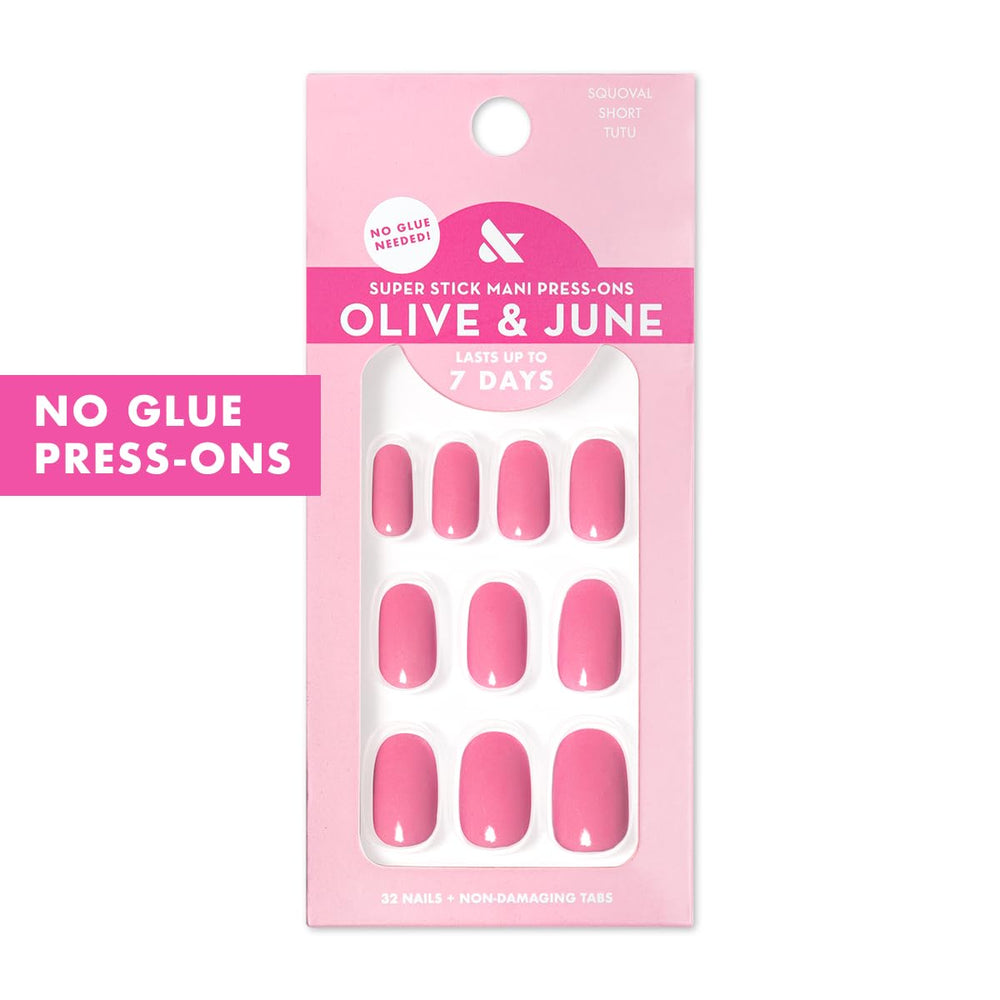 Olive & June nail close-up highlighting curve and glossy realistic finish benefit