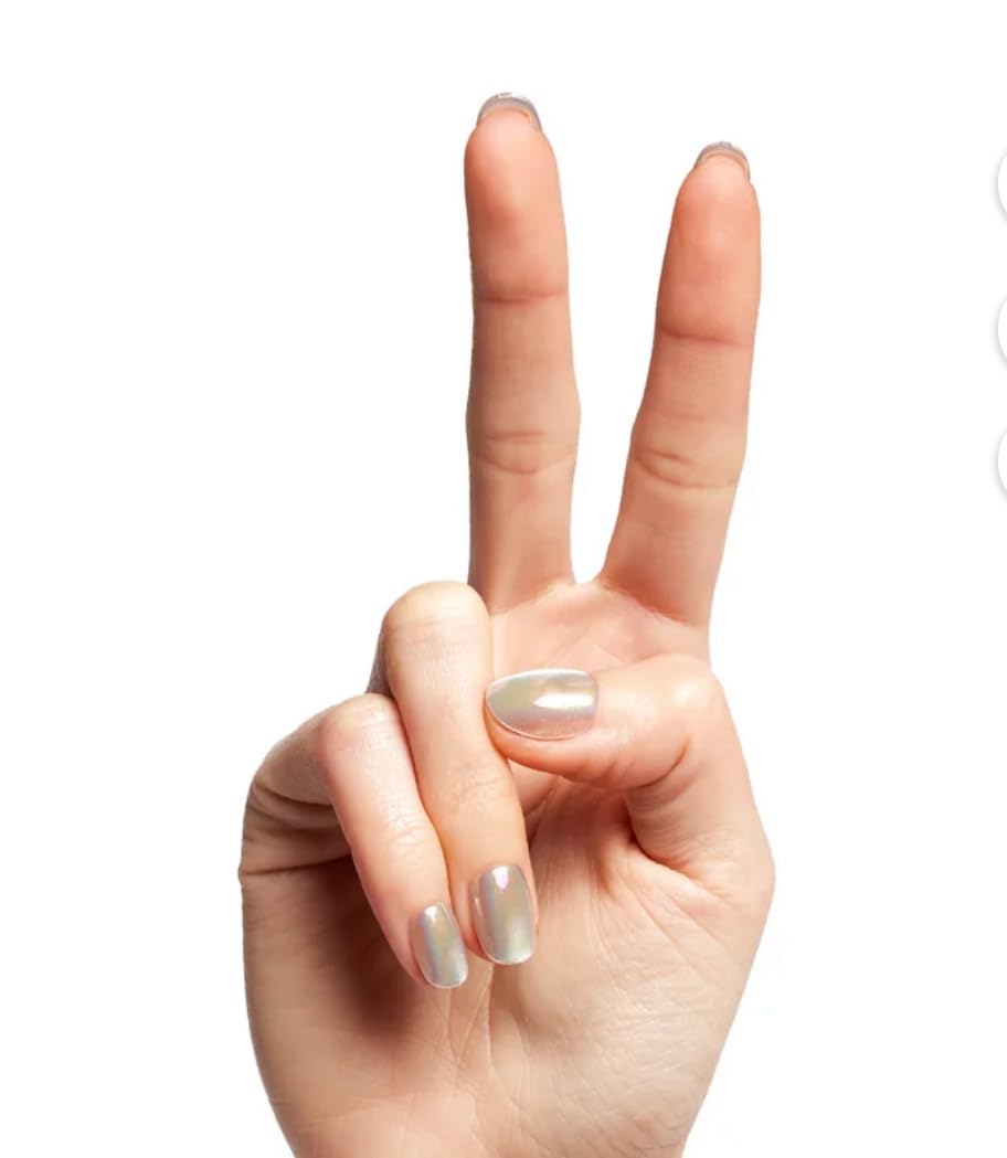 olive & june spread of 42 press-on nails demonstrating size variety