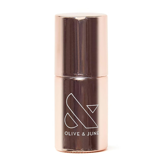 Olive & June primer front packaging showing sleek bottle and label benefit