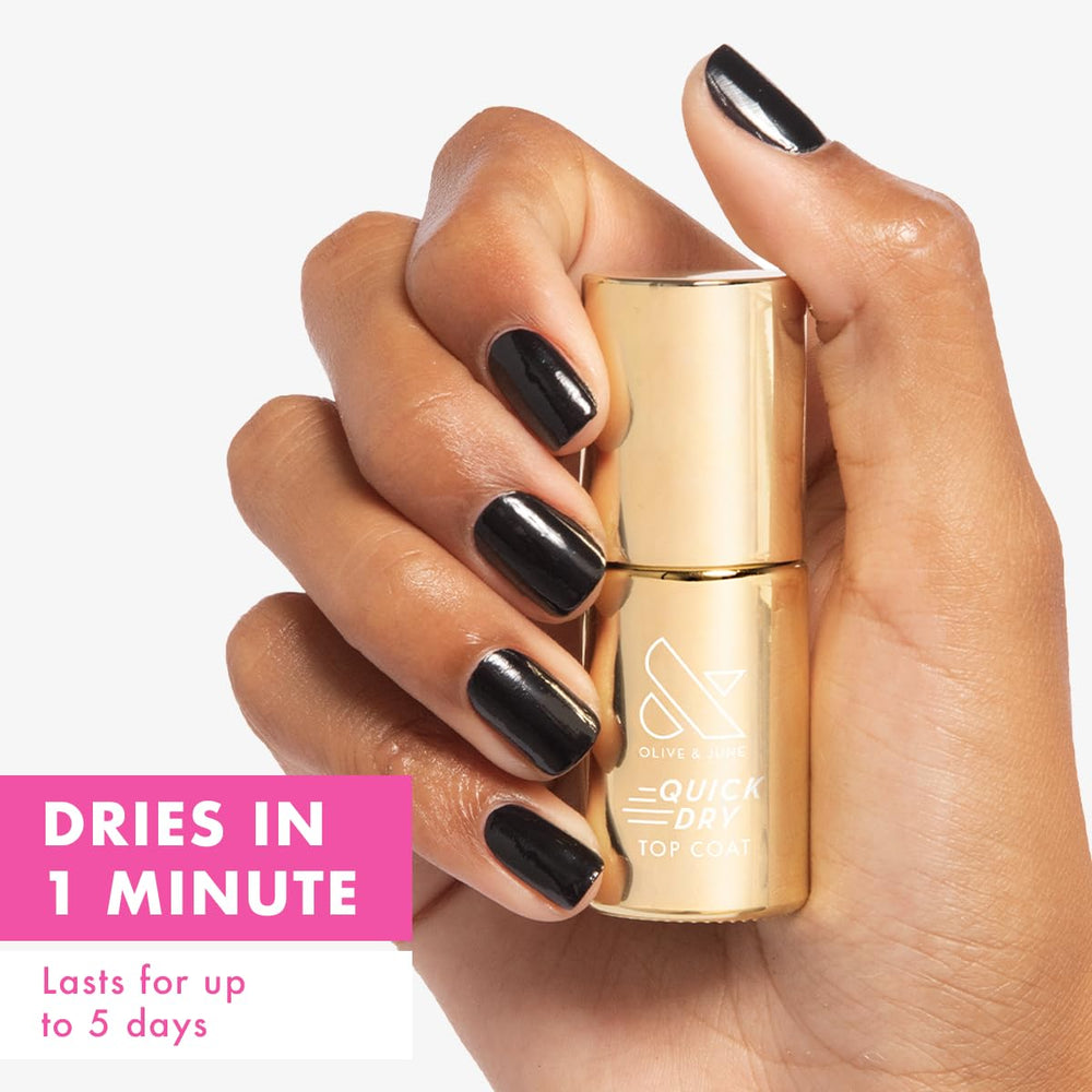 Olive & June polish glossy texture demonstrating high-shine finish