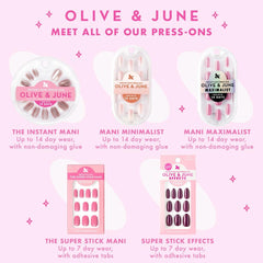 Olive & June recycled materials badge emphasizing eco-friendly build