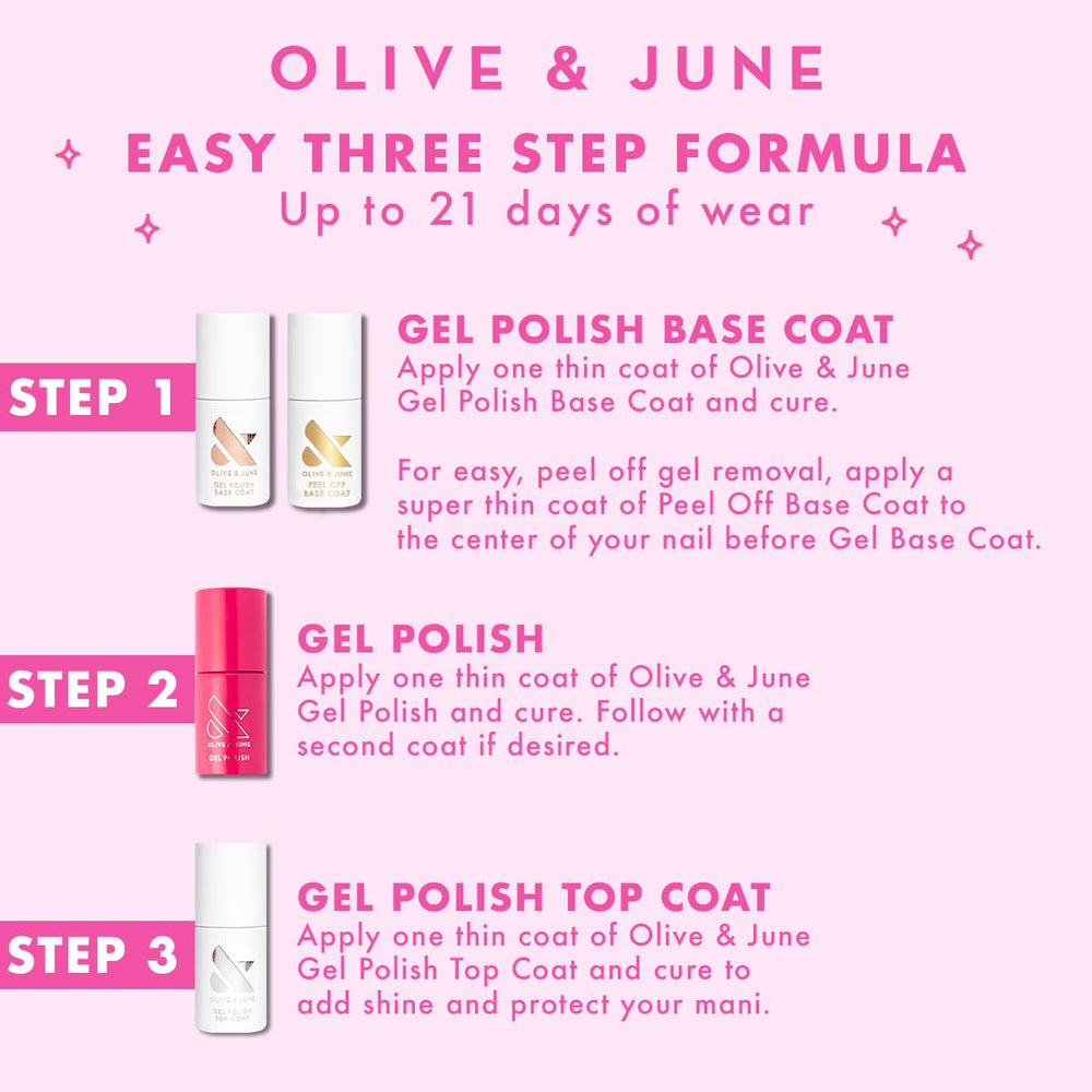 Olive & June removal soak kit and tools demonstrating gentle, no-damage removal