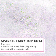 Olive & June close-up of iridescent flake texture highlighting subtle sparkle